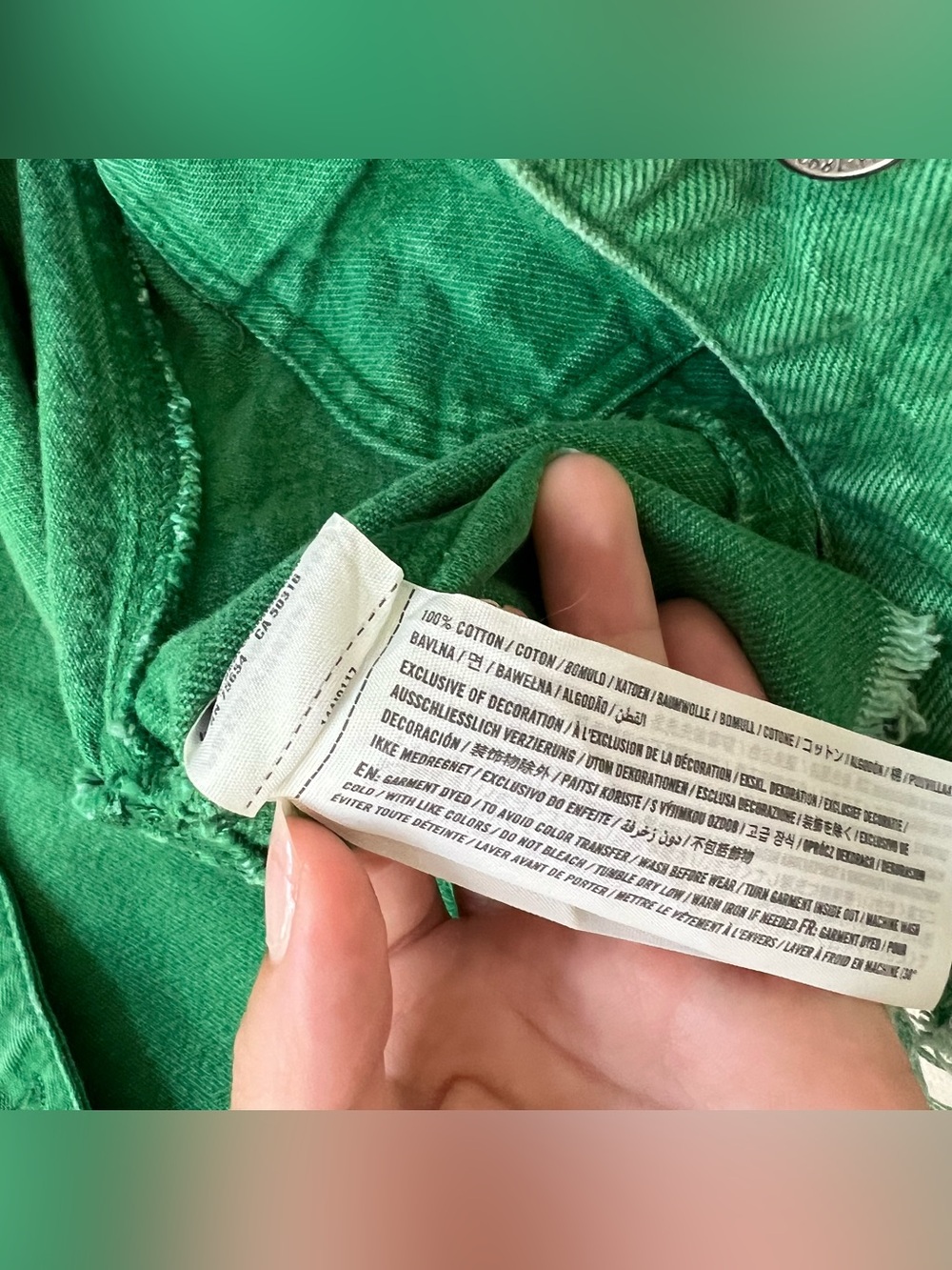 Abercrombie green denim jacket - Picture 5 of 6